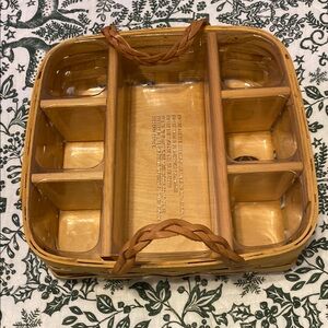 PeterBoro Woven Basket with Leather Handles, excellent quality